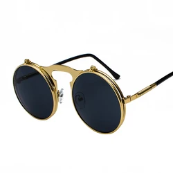 3057 Cheap Fashion Steampunk Women polarized Sunglasses Decoration Men Clear Lens  Tinted Glasses