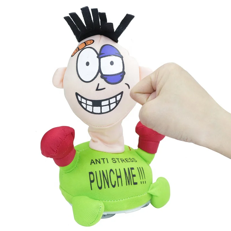 Electric Plush Toy Anti Stress Punch Me Toy Decompression Toys Funny Kids Anti-Stress Adult Decompression Hit Screaming Dolls