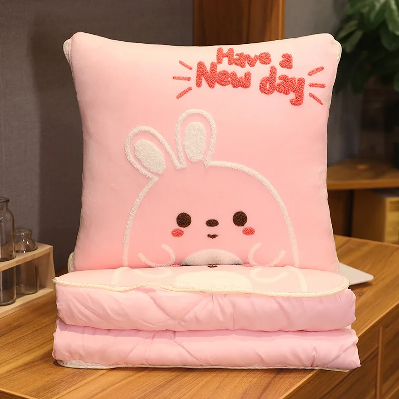 
Creative cartoon air conditioner cushion multi-function throw 2 in 1 pillow blanket Cushion 