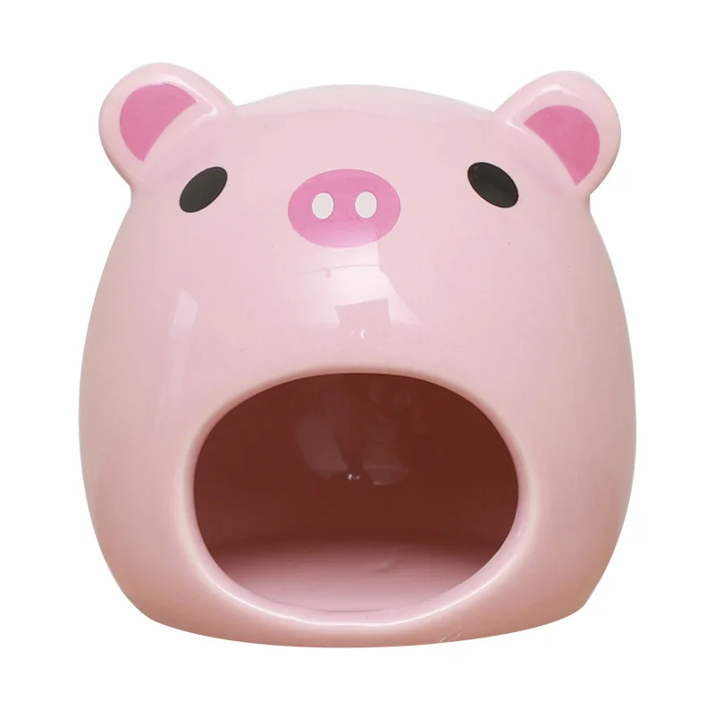 Animal head hamster Golden silk bear cooling ceramic nest cooling sleep cold ceramic house pet supplies