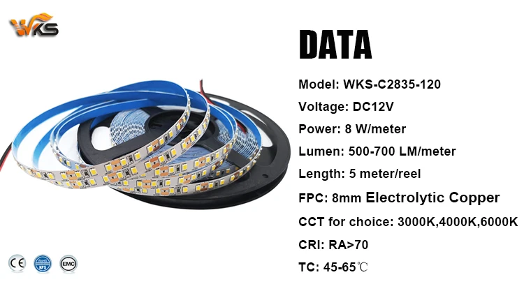 Low price good price DC24V low voltage SMD2835 120LED per meter LED strip light