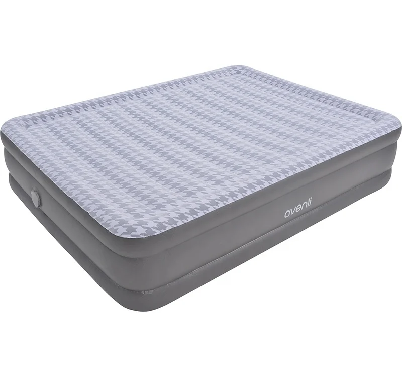 Avenli Wholesale Customized Logo PVC King Size Air Bed Mattress Inflatable Twin Size airbed With Built-in Electric Pump