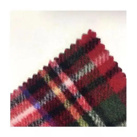 
Multiple color mix tartan bag or shoes wool nylon woven fabrics 