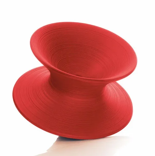 360 degree rotating modern plastic indoor outdoor furniture public space chaise lounge Spun rotating chair