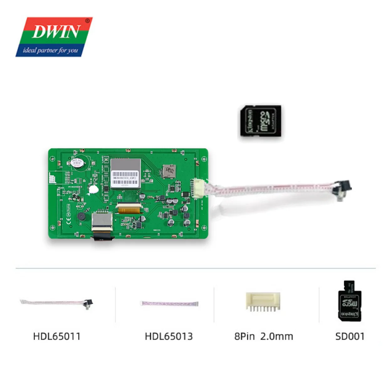 7 Inch Display LCD 800*480 HMI Smart UART 262K Colors TN TFT display Capacitive Touch Panel Screen