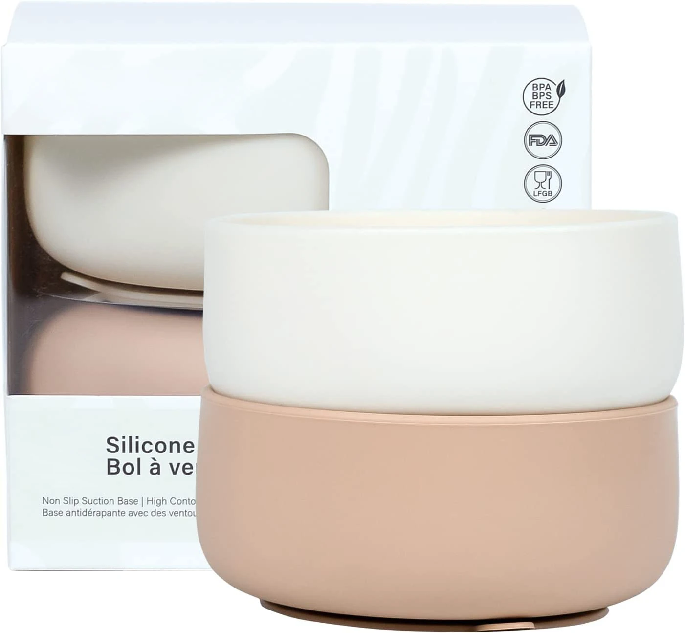 Оптовая продажа Amazon, без БФА, пищевые Платиновые силиконовые присоски, миски для первого этапа, ложка, миски для малышей, младенцев