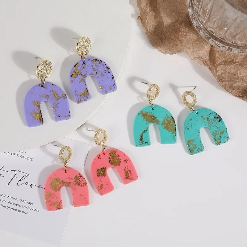 Wholesale Production Avocado Rainbow Supplies Small Handmade Kawaii Floral Cutters Polymer Clay Earrings Making For Women