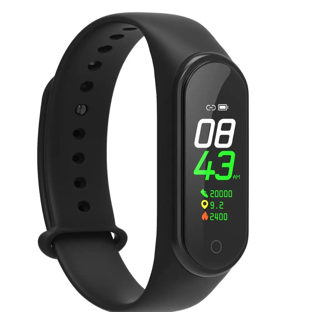 
KCW Heart rate monitor pedometer fitness tracker m4s smartwatch band sport bracelet 