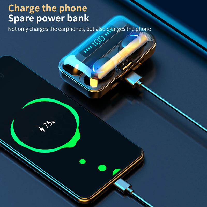 TWS-стереонаушники F9 5c с поддержкой Bluetooth 5 0 и защитой от