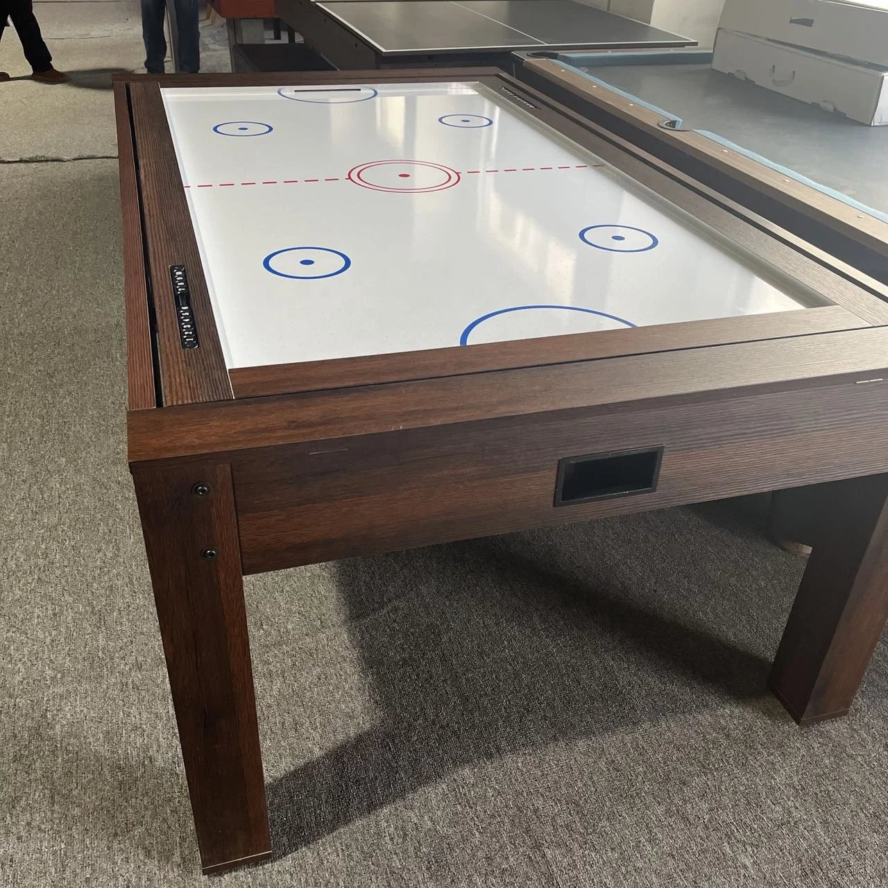 7 Foot 4 in 1 Multi Game Swivel Billiard Pool Tables with air hockey table tennis dining