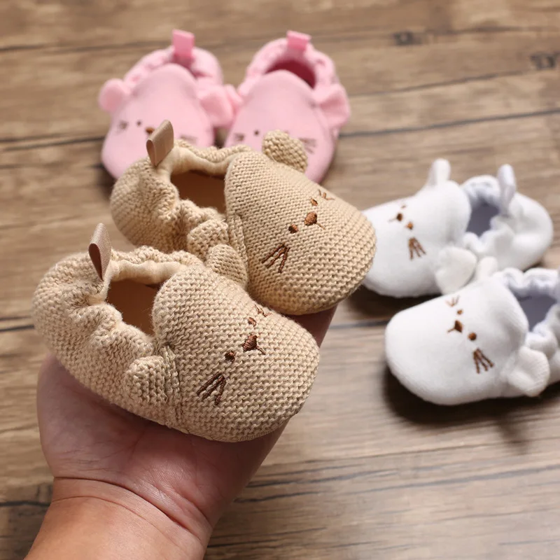 Toddler Knitted Shoes First Walkers Baby Shoes Kids Shoes Soft Sole Elastic Light Fabric For Spring Summer Non-Slip Sole