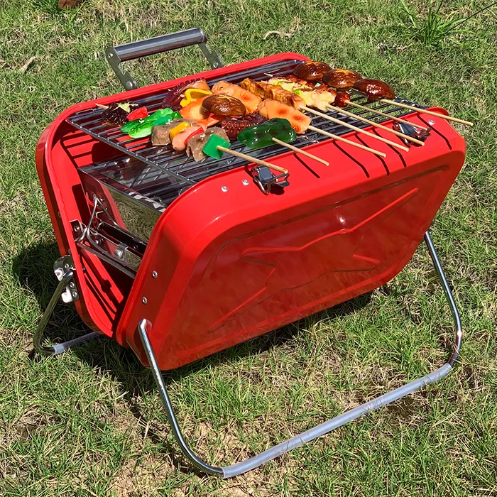 Korean Kebab Grill Outdoor Travelling Camping Table Grill Folding Portable Stainless Steel BBQ Grills