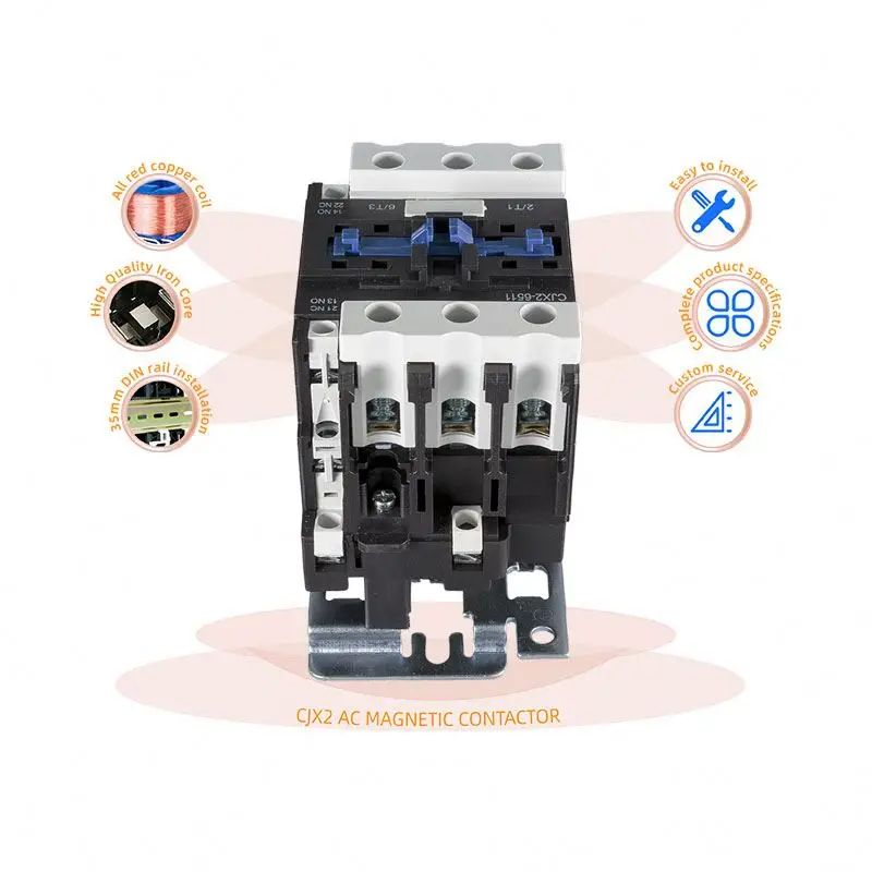 Модульный контактор переменного тока, механический контактор блокировки с креплением Din-рейки 35 мм