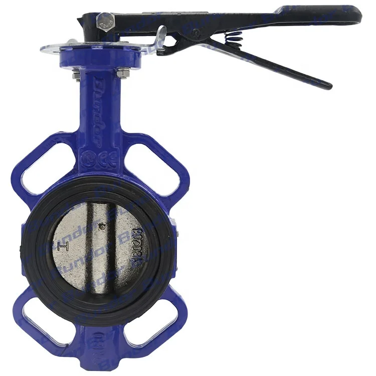 Bundor от китайского поставщика PN10/16 4 дюйма EPDM мягкое уплотнение ручной межфланцевый Клапан-Бабочка