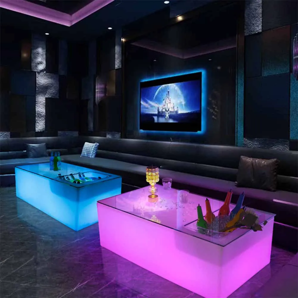 led chair outdoor furniture garden patio illuminated glowing high top led cocktail bar table chair sofa set plastic furniture