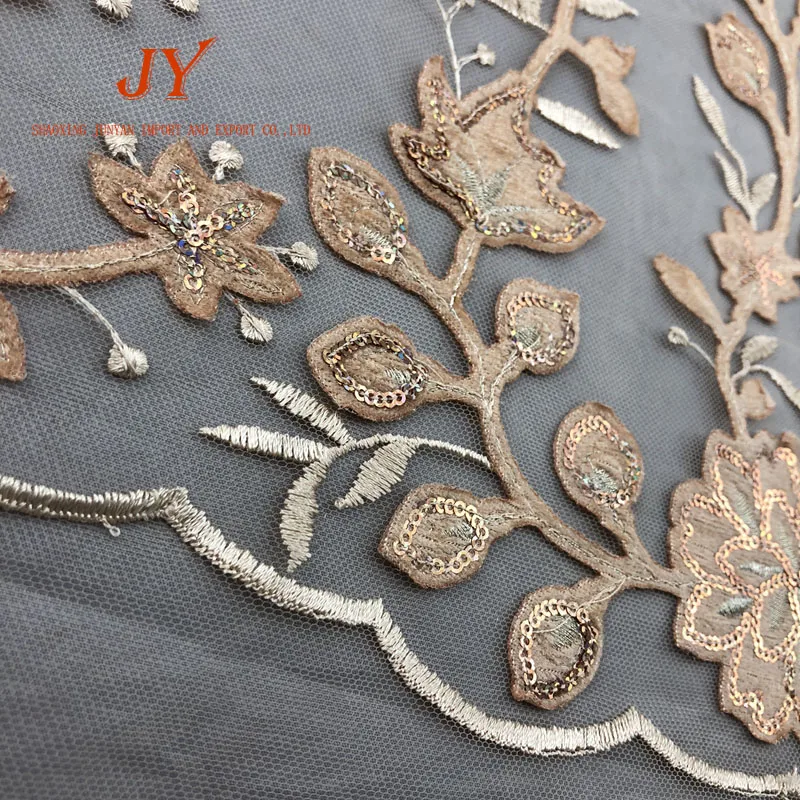 
Africa 4 Way Stretch Velvet floral lace velvet fabric embroidery with sequins for dress 