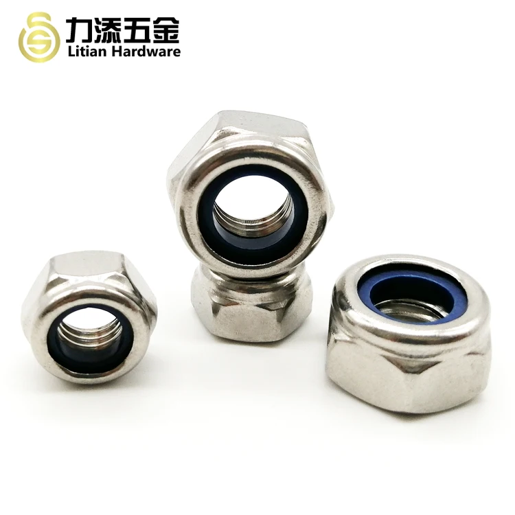 Hex nut manufacturer non-standard safety fastener mixed nylon nut weld stainless steel nylock insert nuts