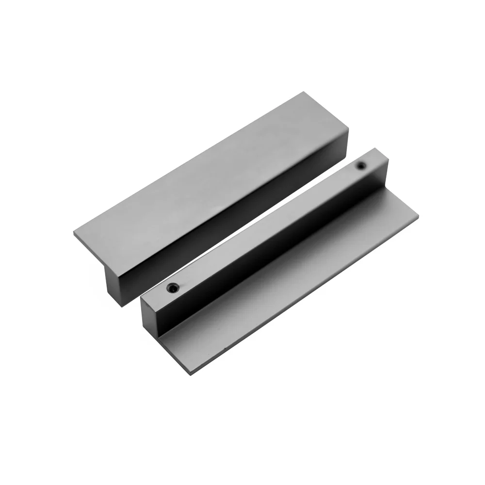 luxury rose gold new design aluminum alloy square kitchen cabinet handle hidden door handle crystal drawer handle for closet