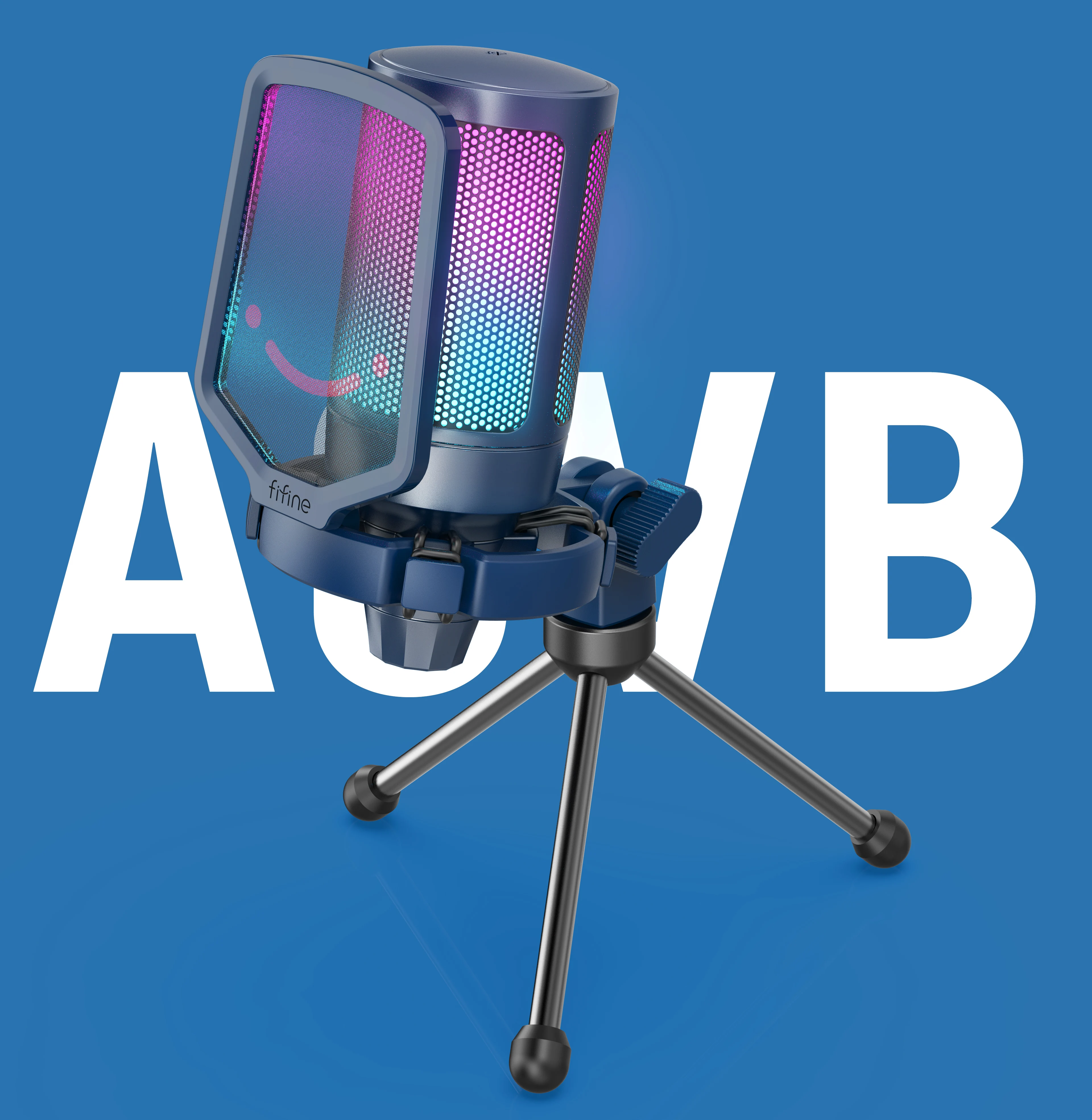 Микрофон Fifine A6VP для подкастов конденсаторный Usb микрофон Студийный записи профессиональный игровой Rgb Youtube