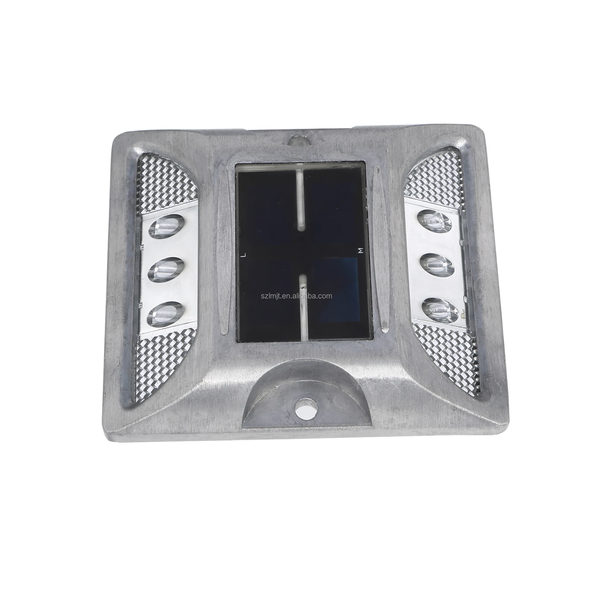 High Compression Resistance  IP68 Waterproof Solar Powered Cat Eyes LED Flashing Light Aluminum Raised Driveway Marker Road Stud