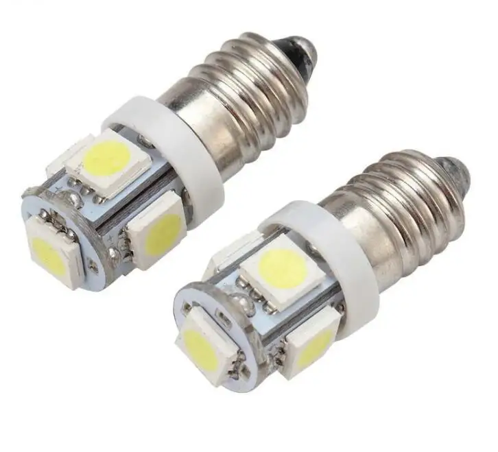 Подсветка 5 Вт E10 3 в 9 12 В светодиодные лампы 5SMD 5050 автомобильный внутренний свет