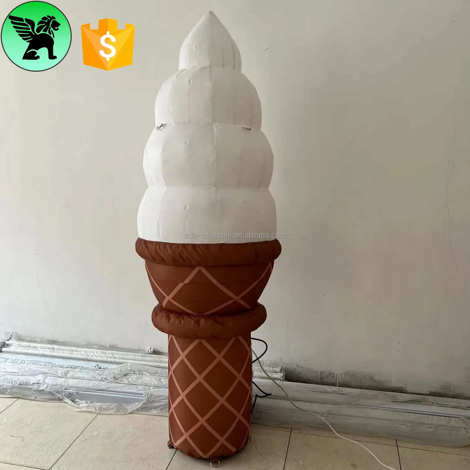 6.56ft Event Decoration Inflatable Food Replica Customized Party Inflatable Ice Cream Model For Advertising A10625