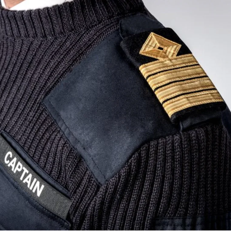 
Police Officers Uniform Wool Blended Sweater Knitted Uniform with Cable Pattern 