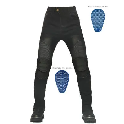 
New motorcycle jeans men and women motorcycle riding pants winter plus velvet waterproof and warm racing pants 