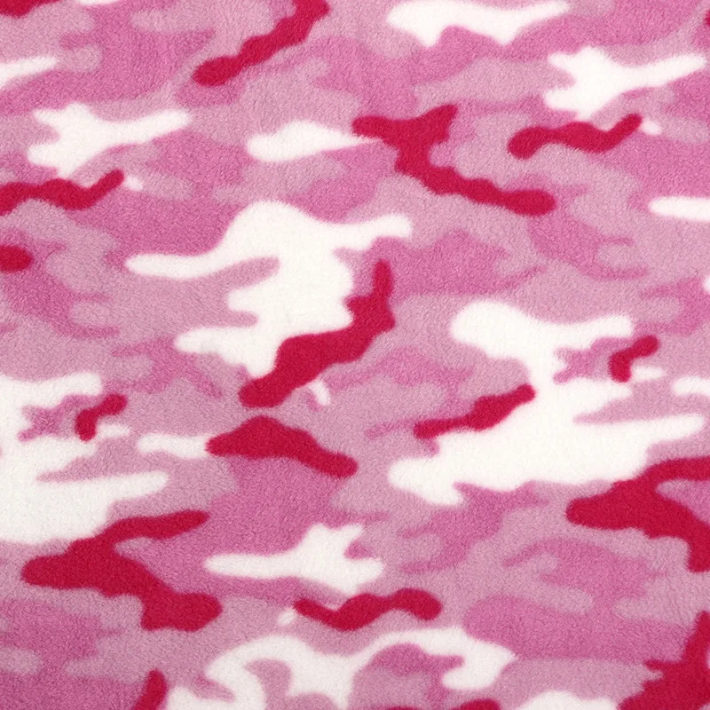 Fashion Wholesale Textile 100% Polyester Camouflage pattern Printed Polar Fleece Fabric for Blanket and garment