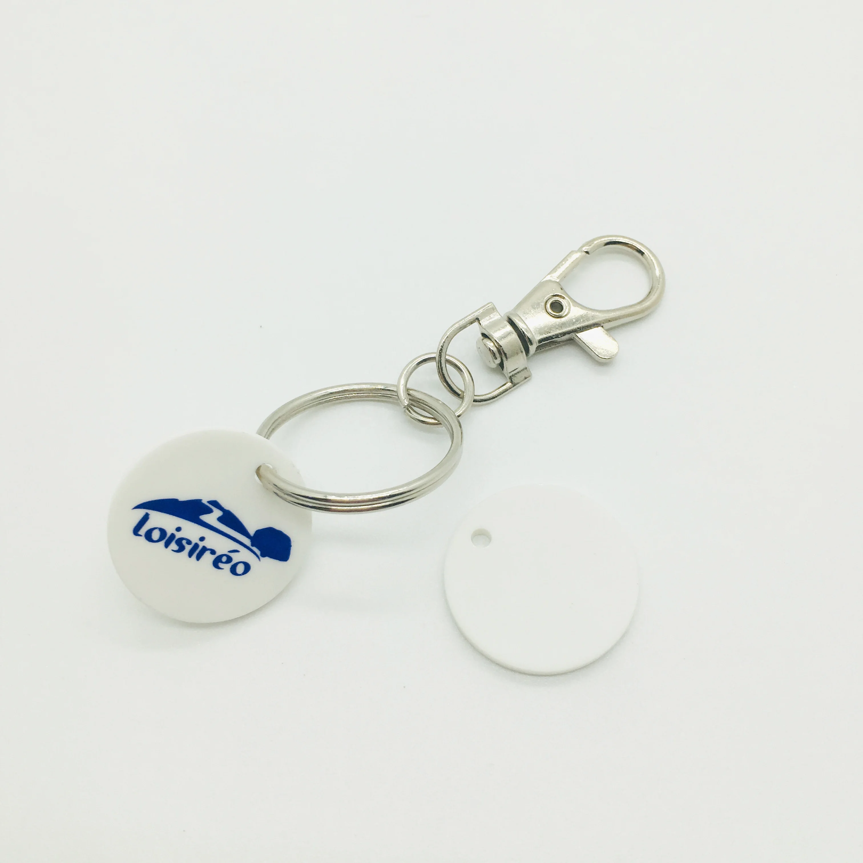 Supermarket shopping cart token keychain