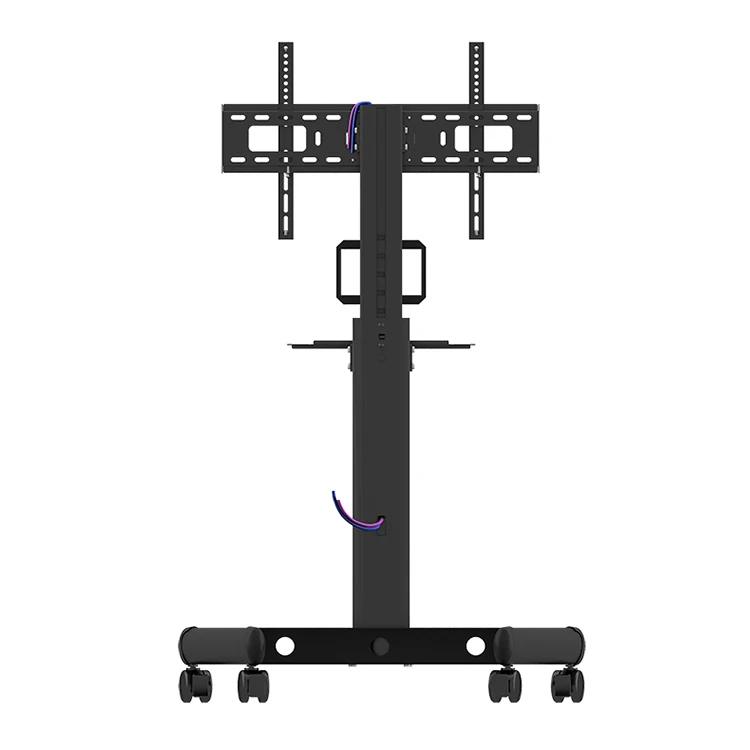 BEWISER Modern Movable LCD Plasma TV Trolley Stand Designs / Floor Mount Mobile Metal Iron TV Stand With Wheels