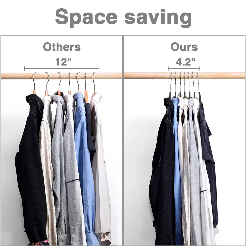 Classic Modern Custom Space Saving Colorful Non Slip Velvet Flocked Clothing Suit Hangers