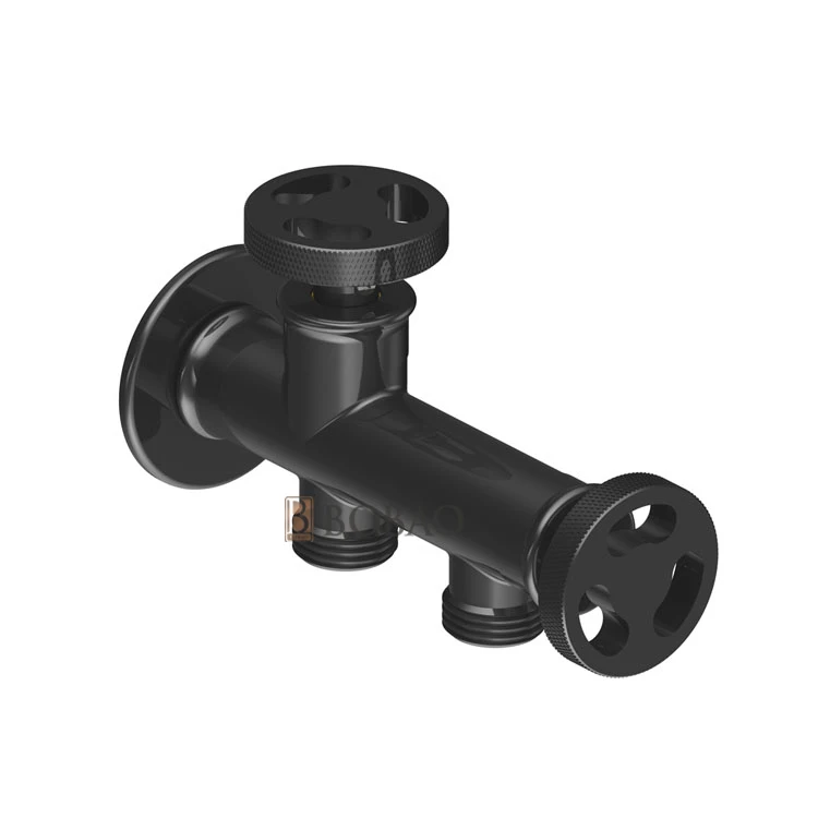 New Indudrial Brass Bibcock Washing Machine Tap Water Torneira 1/2 Black  Bib Cock