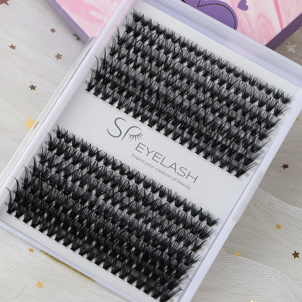 SP EYELASH 30D 40D 50D Individual Cluster Lashes Kit Bond Seal Lash Glue Applicator Tool DIY Lash Extension Kit