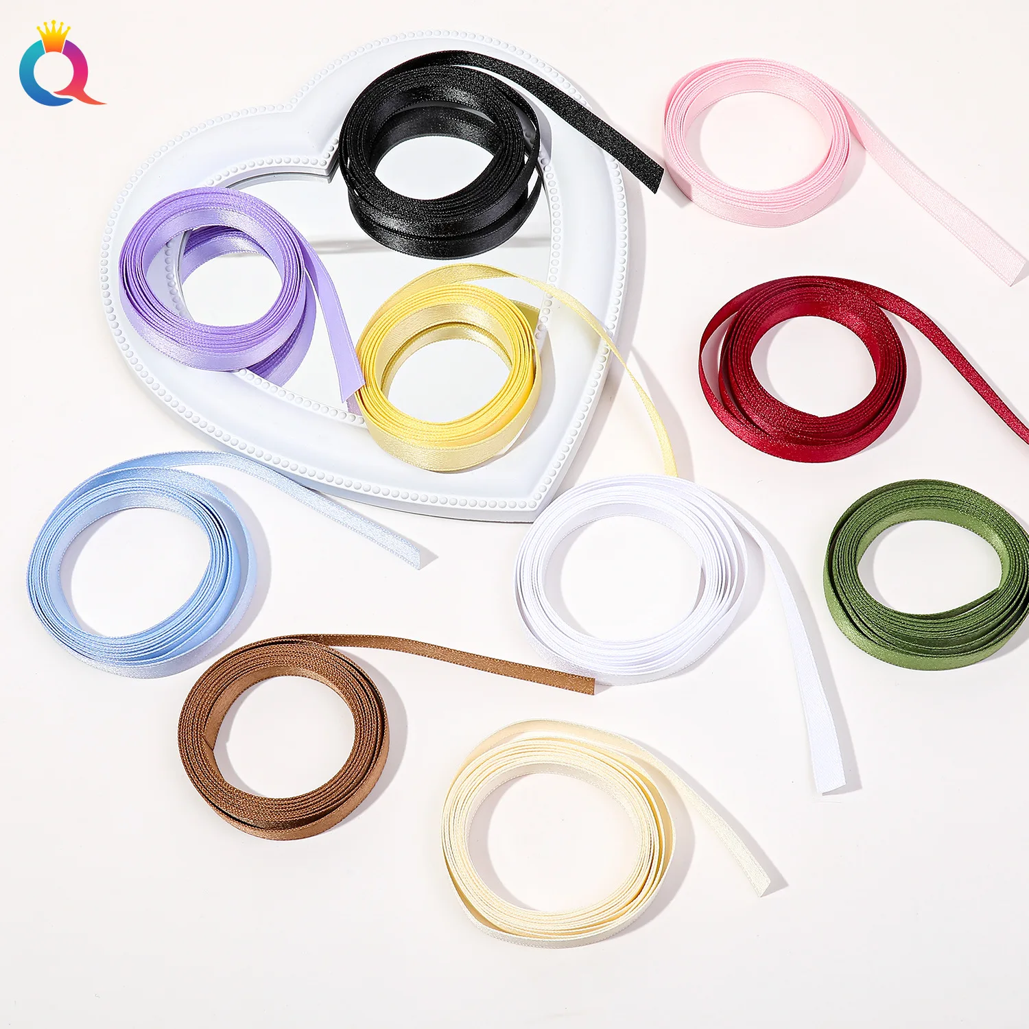 Qiyue 2 Piece Black Hair Clip with Ribbon Bag Packing Women Hair Accessory