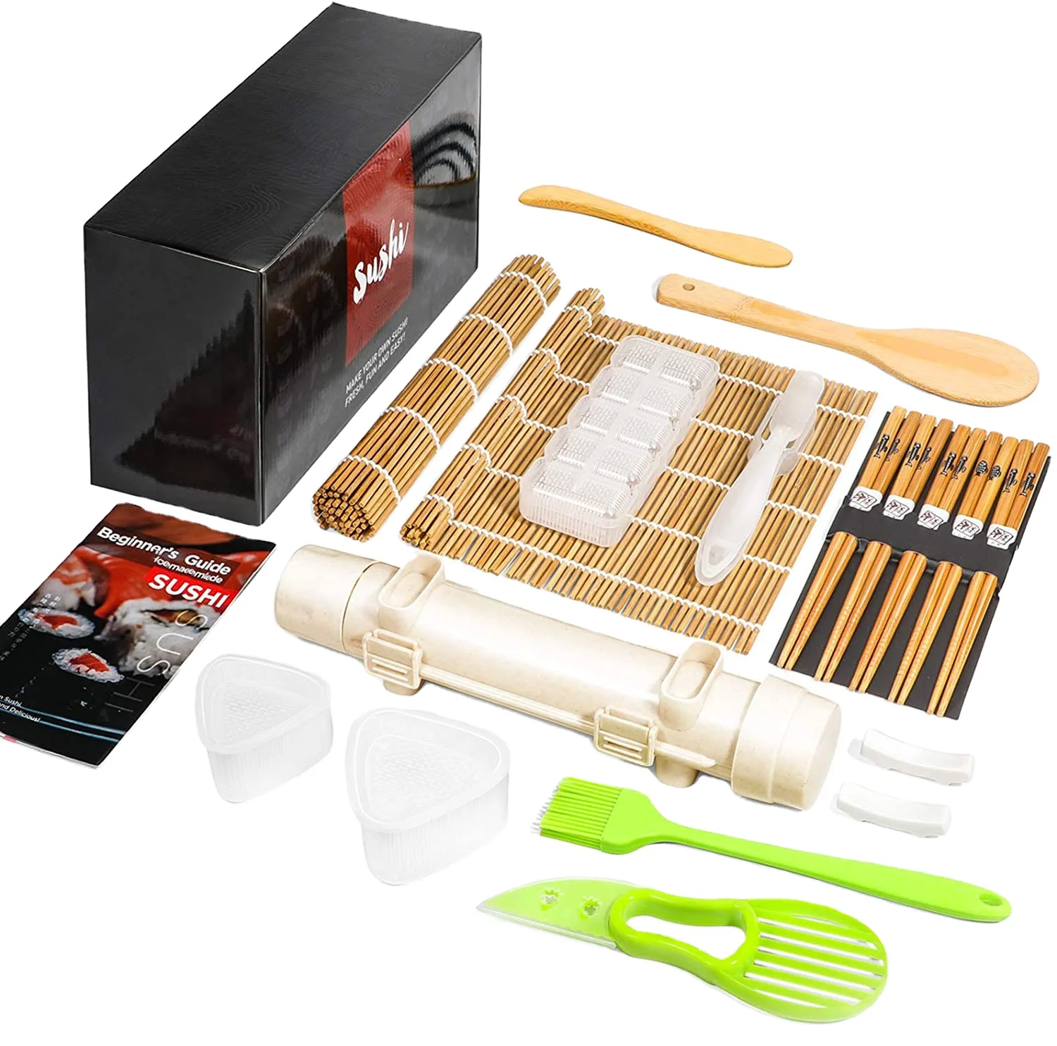 Bambus sushi Making Mold Making Roll Maker Bamboo Sauce chopsticks Plates For Sushi Store