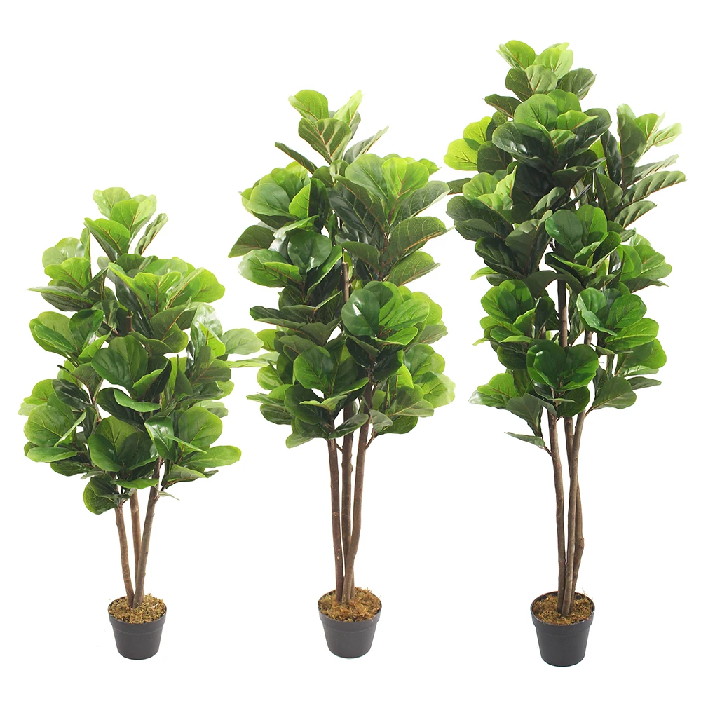 Home Decor 6 Foot Nearly Natural Faux Small Potted Green Lyrata Plants Artificial Fiddle Leaf Fig tree