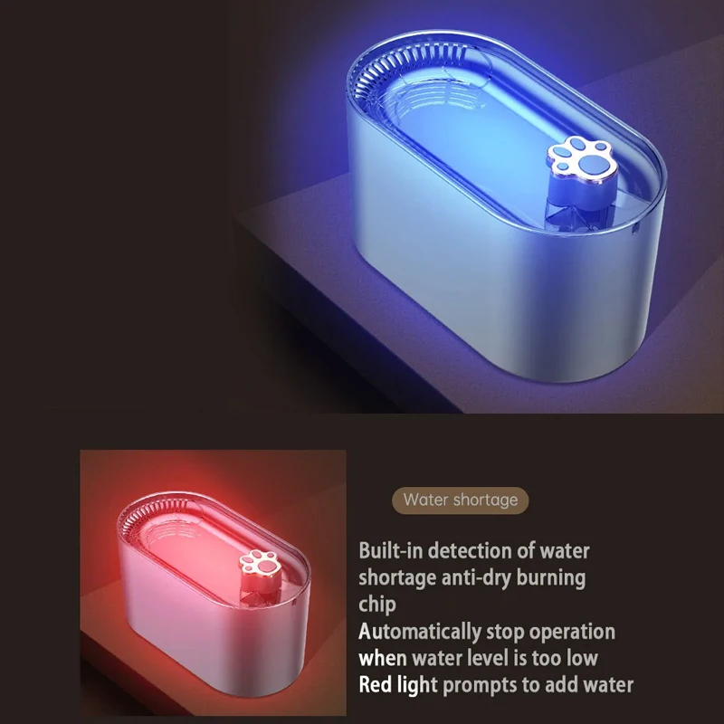 Animal Water Dispenser Ultra-quiet Automatic Cat Drinking Fountains Cat Water Fountain With Replacement Filters