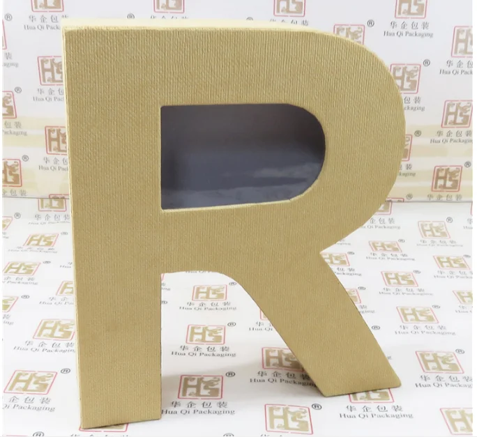 R-shaped letter number shaped box carton by special alphabet manufacturer