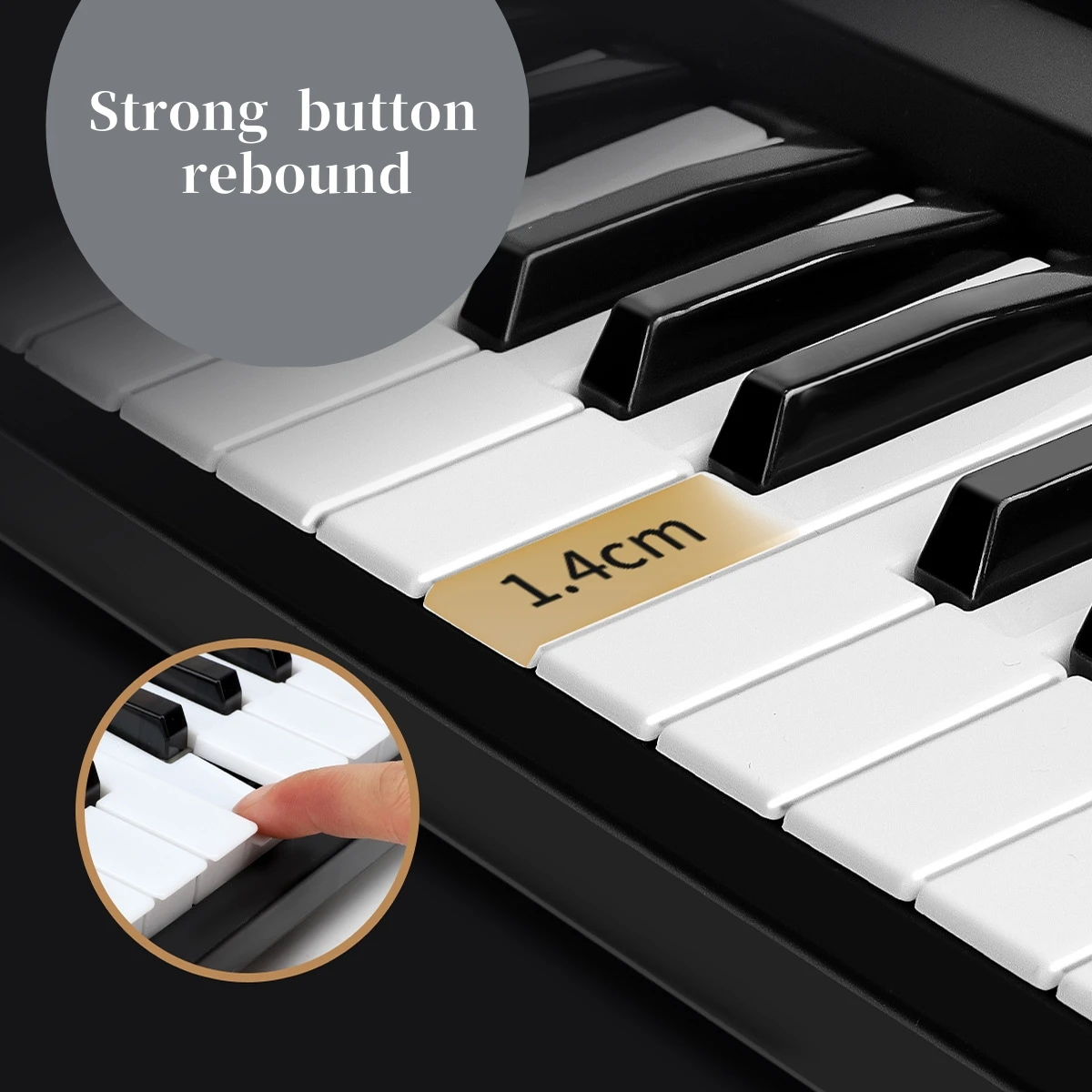 61 Keys Electronic Keyboard Piano with Keyboard Stand Digital Portable Synthesizer Keyboards for Kid Beginner Teaching