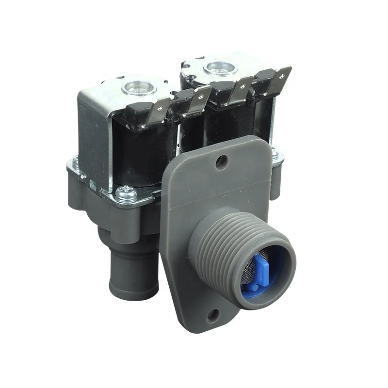 AC110-240V coil double water inlet valve  solenoid valve for washing machine washer spare part