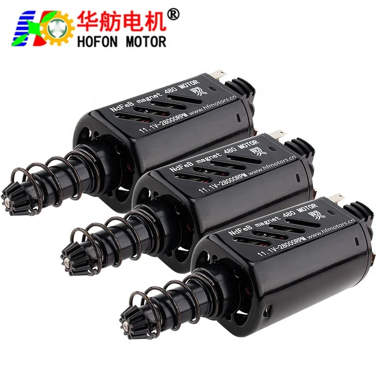 Hofon HF480WHM-7519G Long shaft High Speed 11.1V 28000RPM DC Carbon brush Motor for AEG Gel Blaster Toy Gun