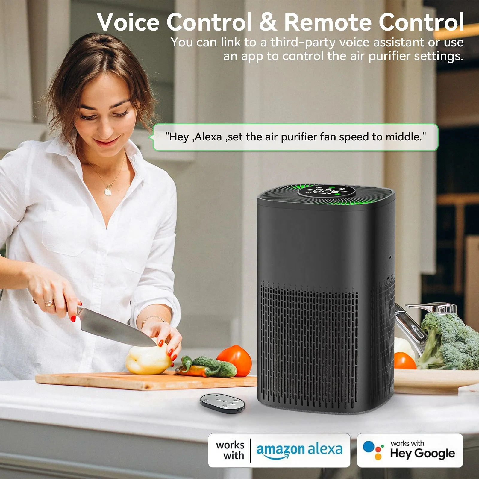 APP Control Portable Air Purifiers Desktop Mini UV Home Air Cleaner Hepa Filter Air Purifier