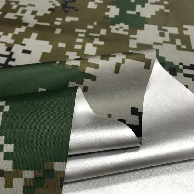 woven 170t 190t 210t silver taffeta fabric 190t pongee fabric customize different patterns customization printed pu pa pvc tpu