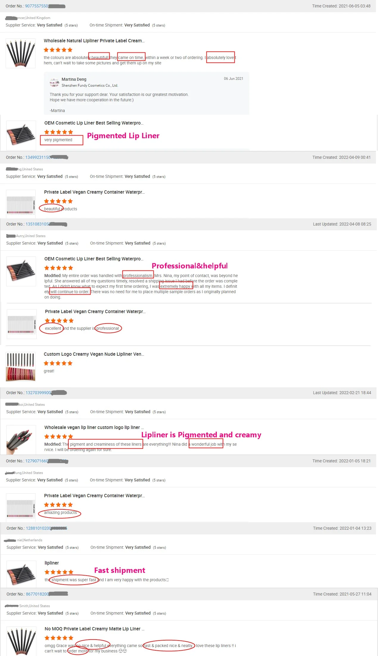 Private Label Cosmetics Pink Lipliner Lip Liner Makeup Vegan Cruelty Free Waterproof Long Lasting Matte Creamy  Pencil