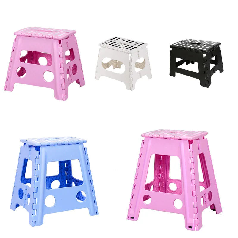 Folding Step Stool  Heavy Duty Plastic Foldable Step Stool for Kids and Adults, Small Collapsible Fold Up Stepping Stool