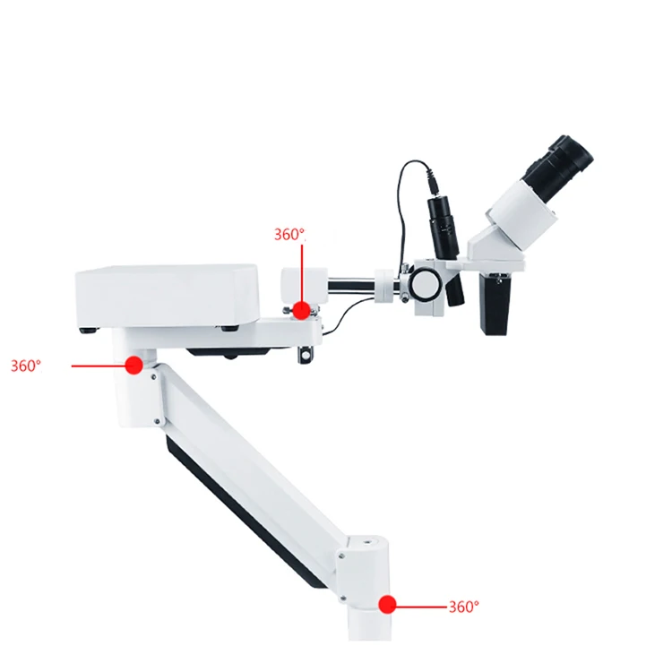 Economic Prices Dental Lab Digital Operating Surgical Endodontic Microscope and Video with Cart Optional