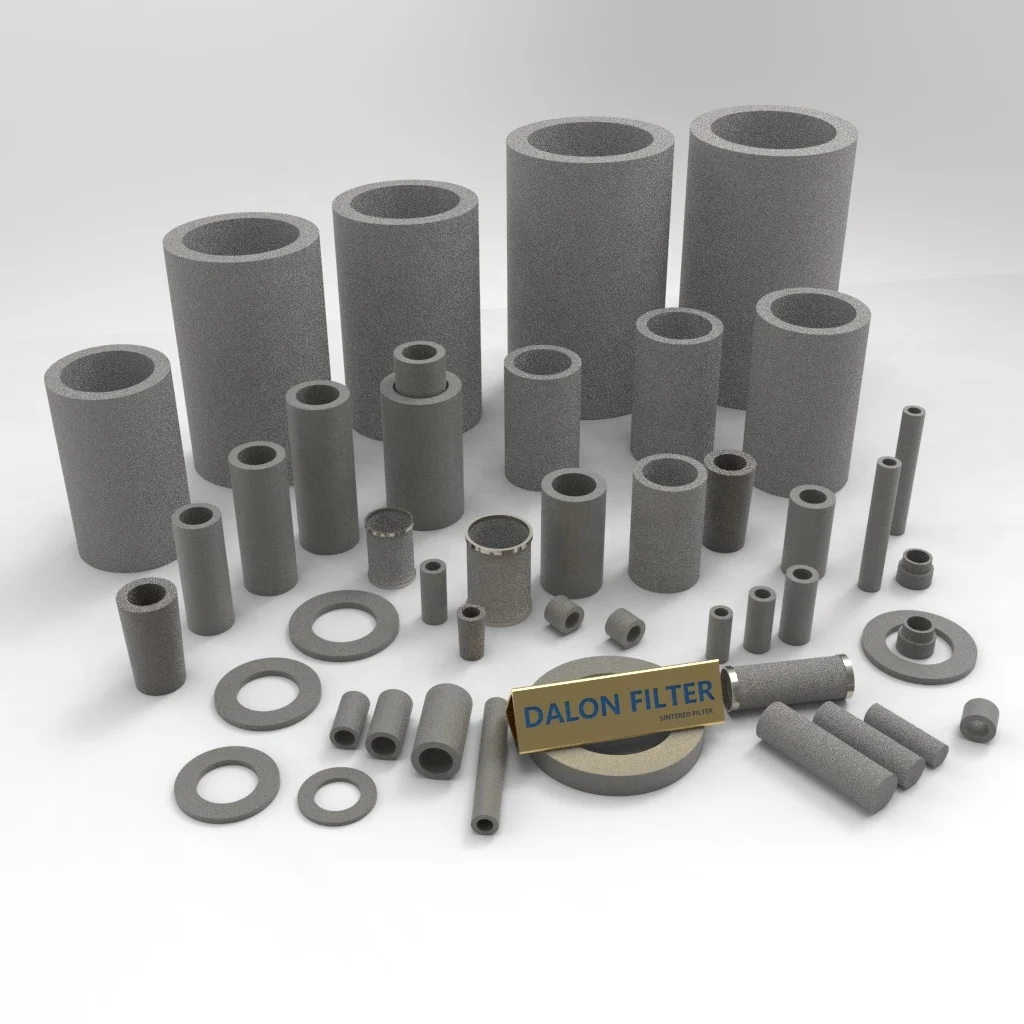 porous stainless steel sintered metal tube filter for gas liquid separation system