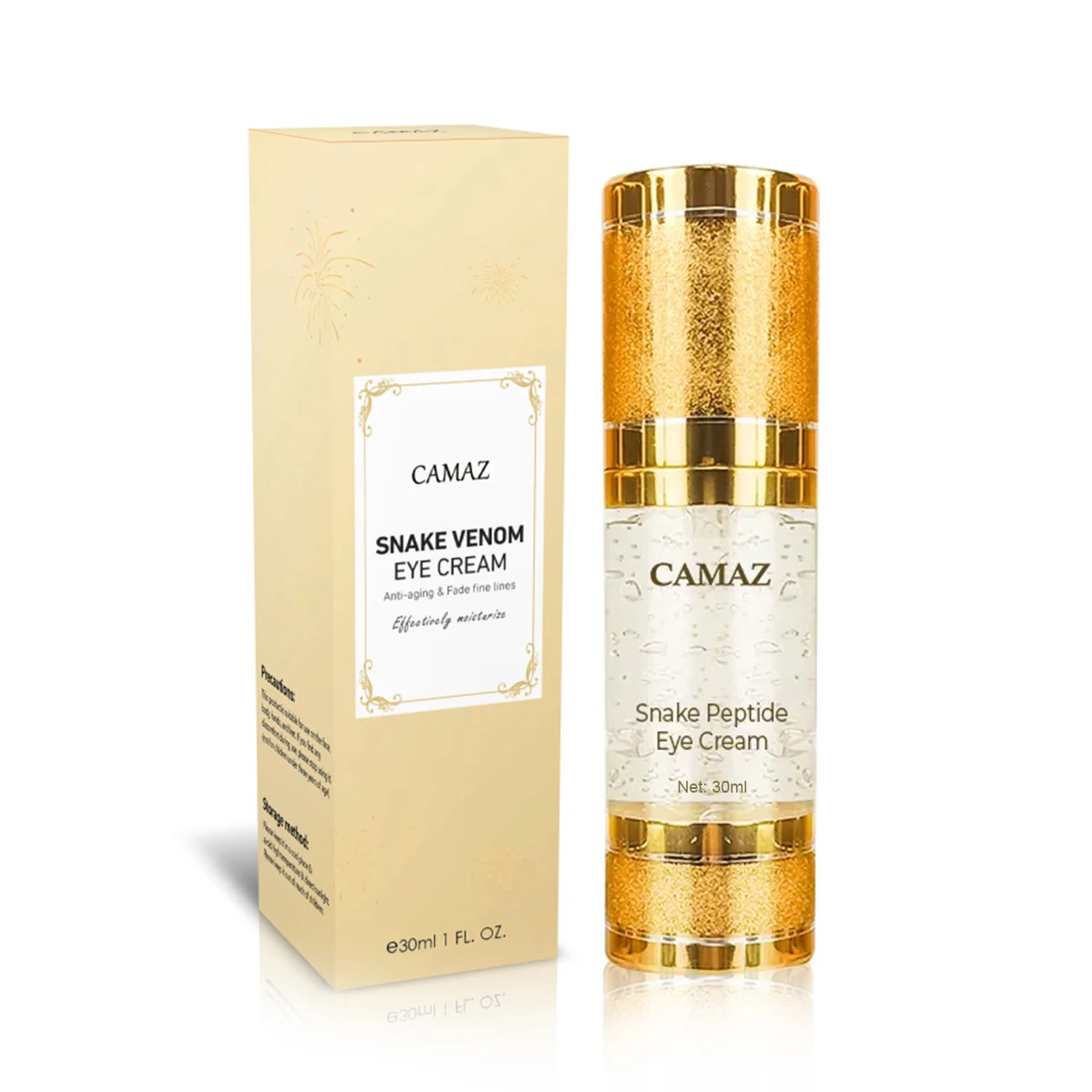 Hot Selling Snake Venom Peptide Brightens Eye Cream Reduce Dark Circles Relieve Eye Puffiness Brighten Eye Cream