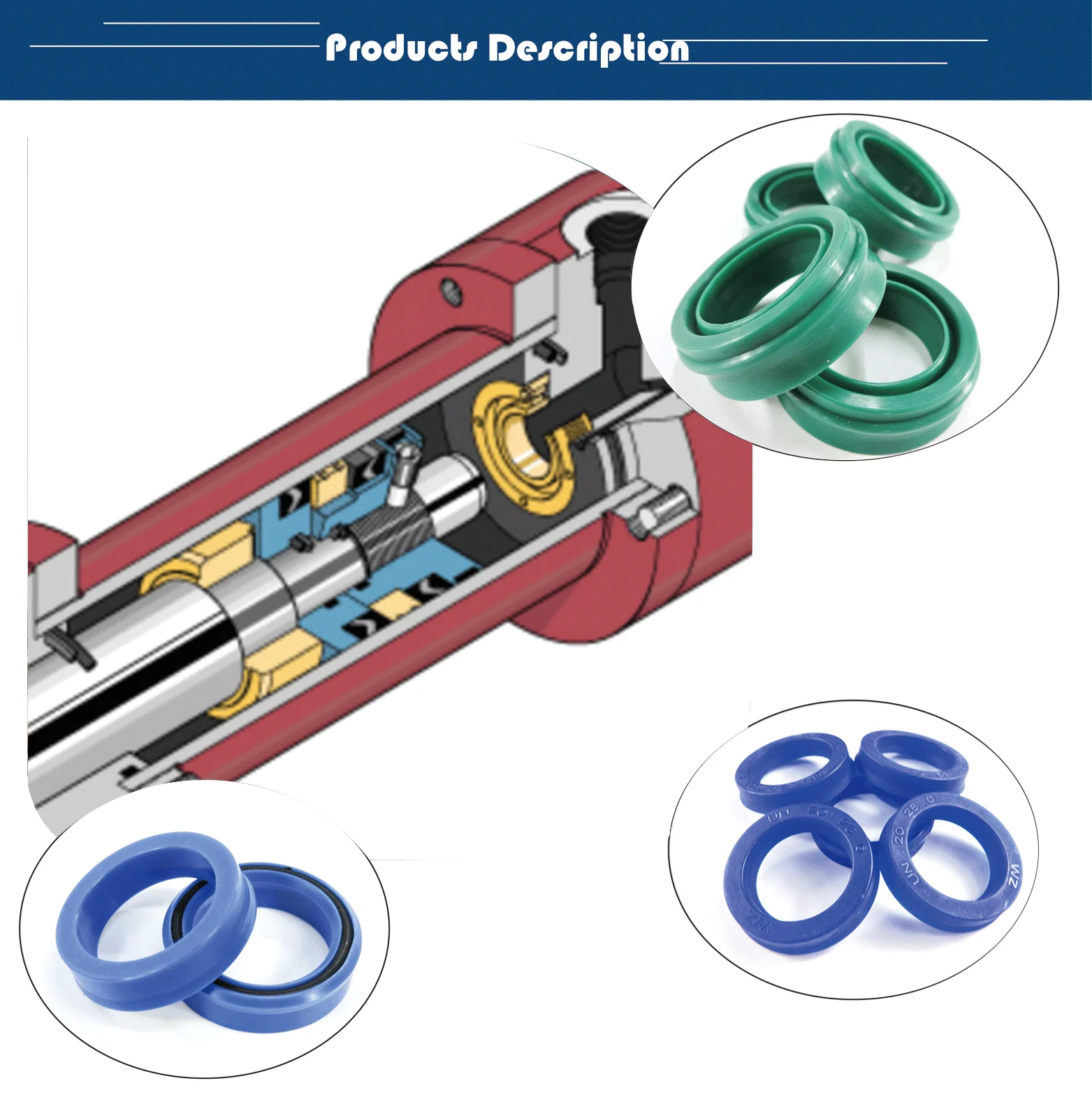U Single Lip Cylinder Piston Seal UN UHS Ring Polyurethane Oil Seal Shaft gasket seal uhs